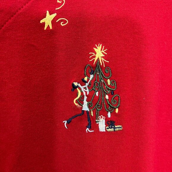 Erika Taylor Woman Intimates Top 2X Holiday Print Sleepwear Long Sleeve Popover - Picture 3 of 9